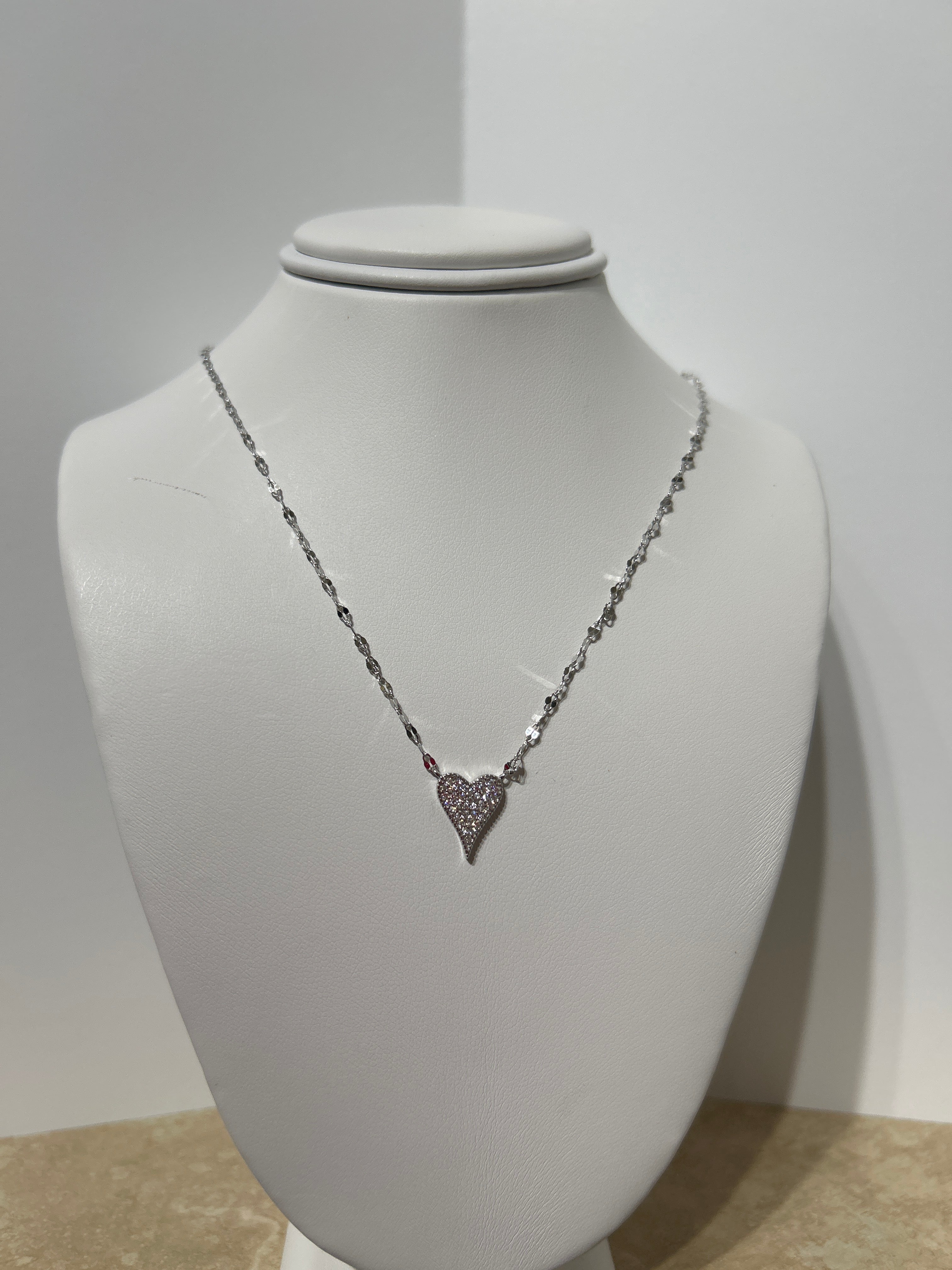 Sterling silver heart necklace
