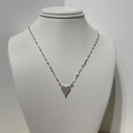 Sterling silver heart necklace