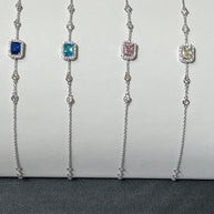 Sterling Silver Diamond by the yard Bracelet