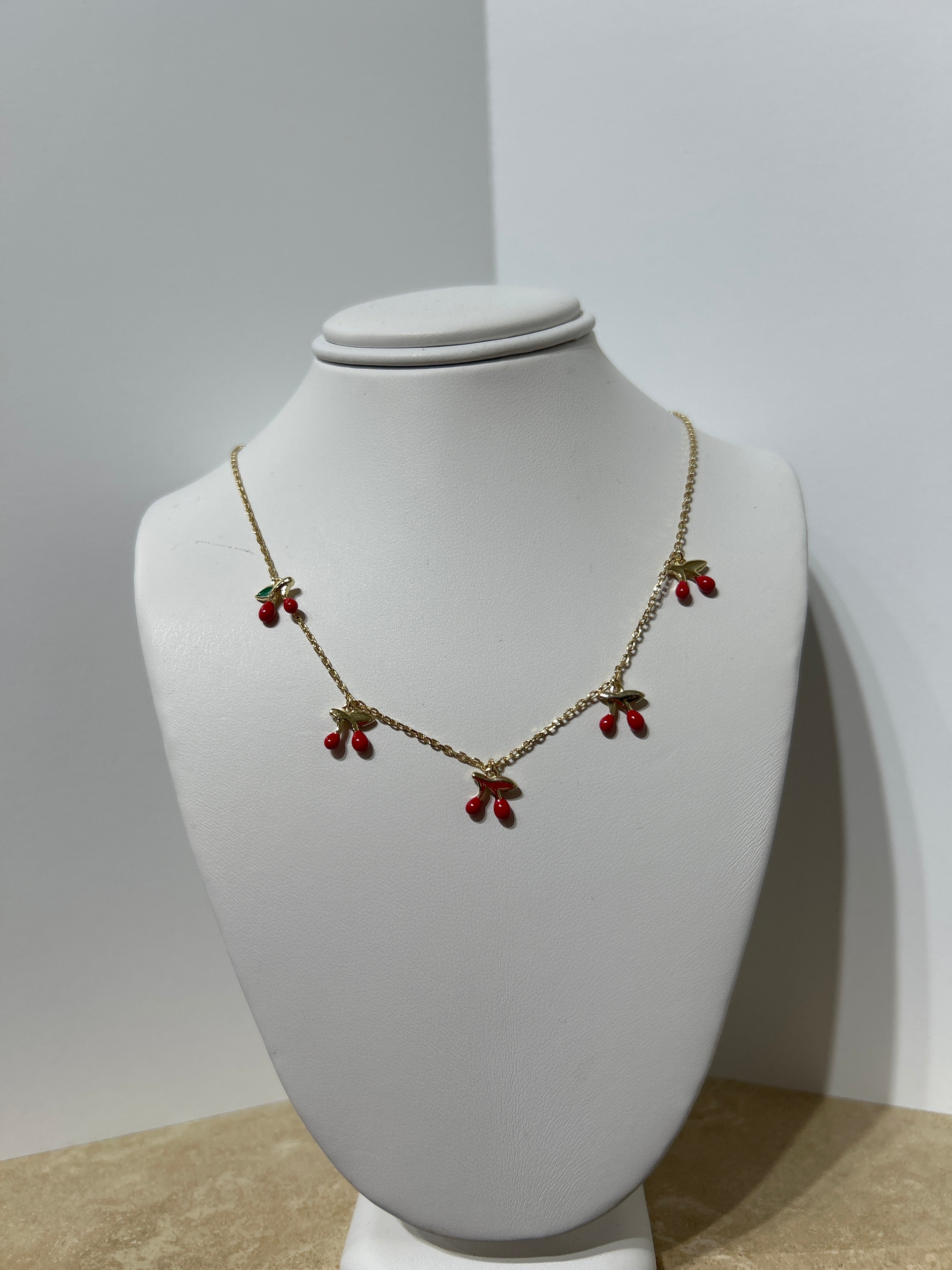 Sterling Silver Cherry Necklace