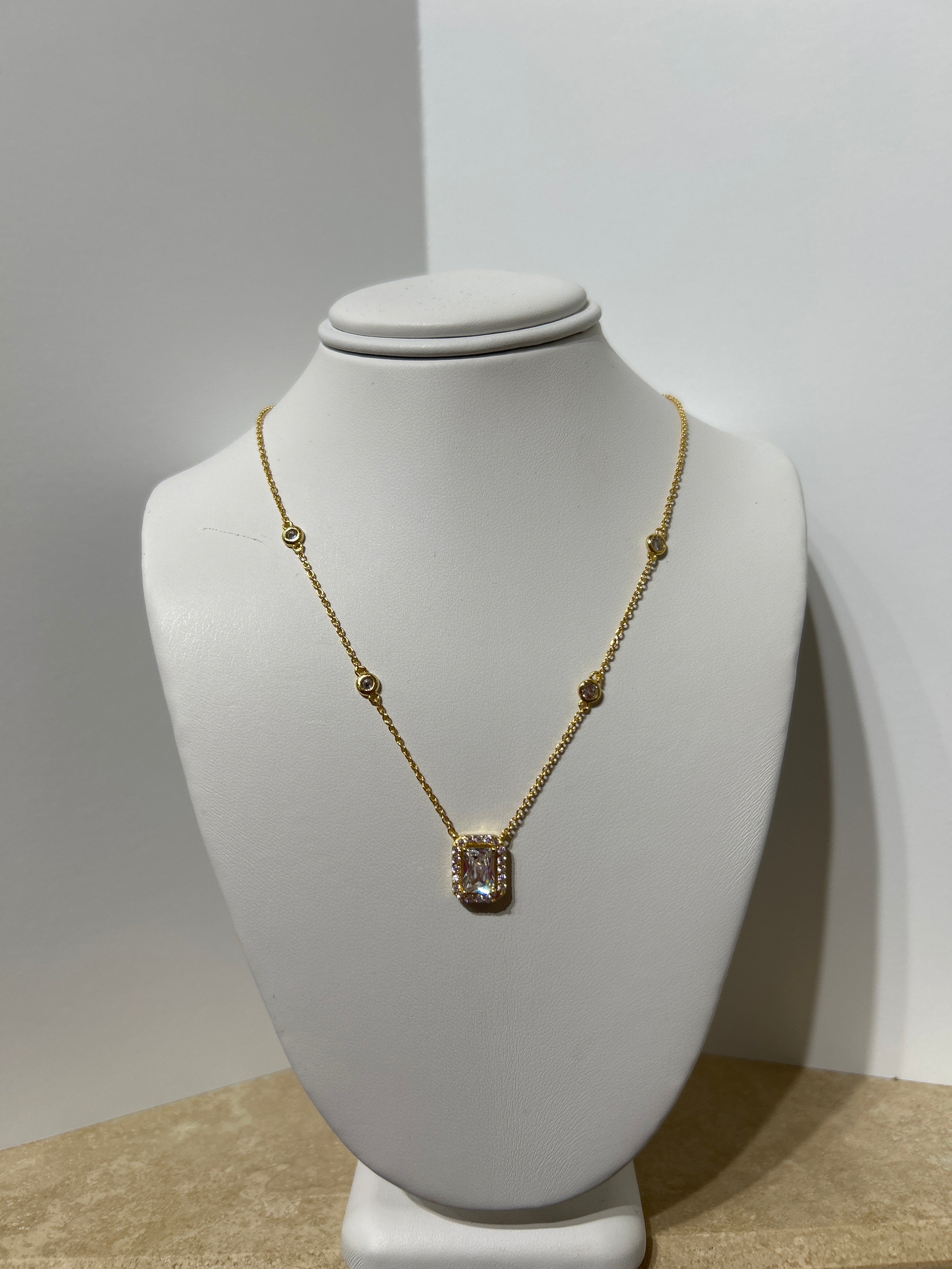 Sterling Silver Halo Necklace