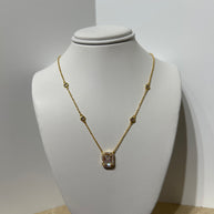 Sterling Silver Halo Necklace