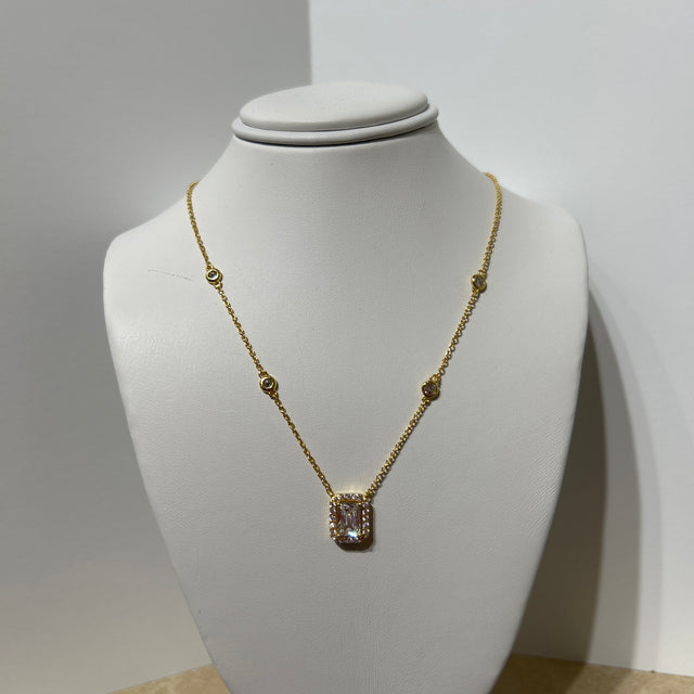 Sterling Silver Halo Necklace