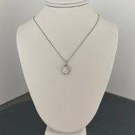 Sterling silver Circle Halo Necklace.